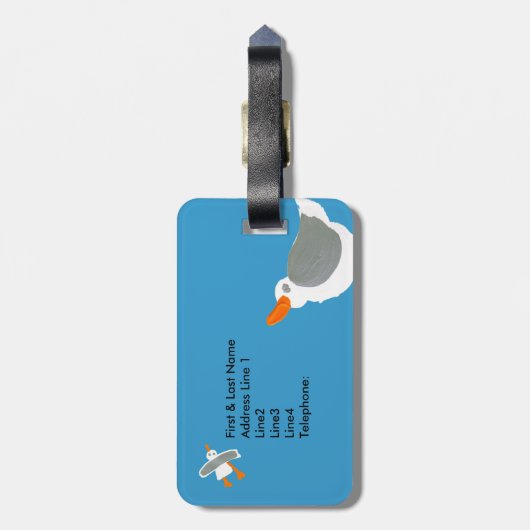 Art Bagagelabel: Seagull John Dyer Bagagelabel (Achterkant verticaal)