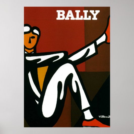  Art Bally Shoes Villemot Poster Print (Voorkant)