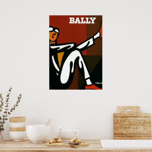  Art Bally Shoes Villemot Poster Print (Keuken)