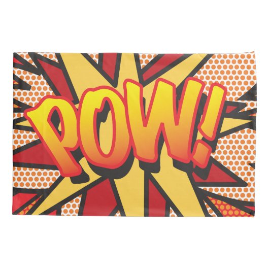 Art BANG POW Fun Retro Comic Book Pop Art Kussensloop (Achterkant)