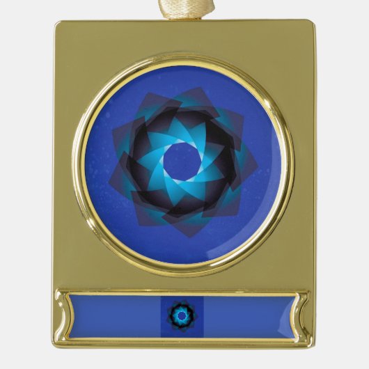 Art Banner-Ornament Verguld Banner Ornament (Voorkant)