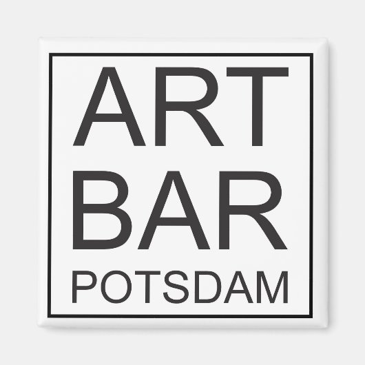 ART & Bar Potsdam Magnet Button by ARTCommerz (Voorkant)