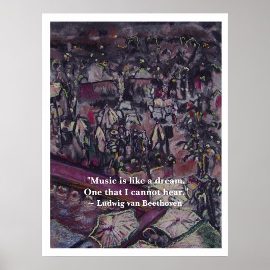 Art & Beethoven Quote-Poster Poster (Voorkant)