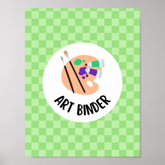art binder insert - teacher organization poster (Voorkant)