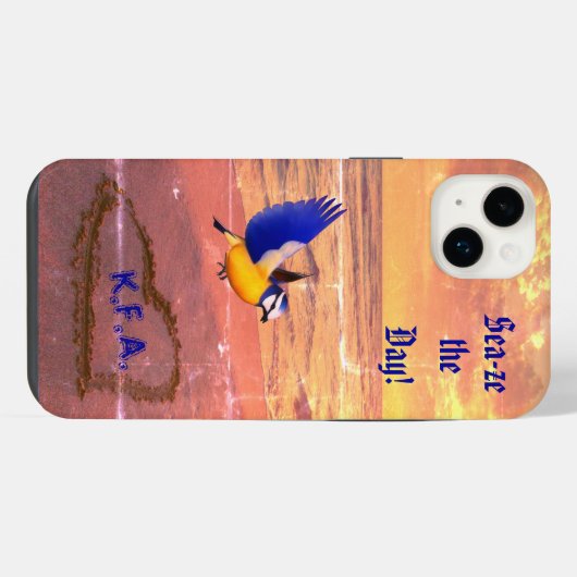 Art Bird Seabird Beach iPhone Hoesje (Achterkant horizontaal)