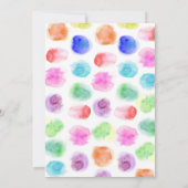 Art Birthday Invite, Paint Birthday Invitation Kaart (Achterkant)