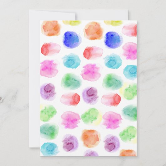 Art Birthday Invite, Paint Birthday Invitation Kaart (Achterkant)