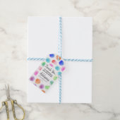 Art Birthday-label voor gunst, Paint Birthday-labe Cadeaulabel (Met Touw)