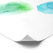 Art Birthday-label voor gunst, Paint Birthday-labe Poster (Hoek)