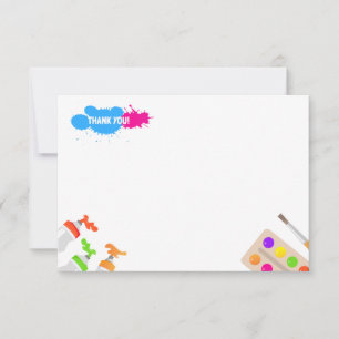Art Birthday Party - Bedankt voor je briefkaart