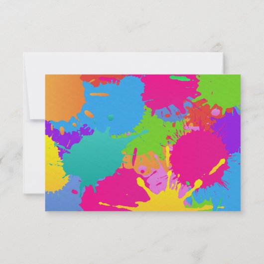 Art Birthday Party - Bedankt voor je briefkaart (Achterkant)