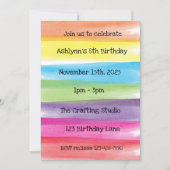 Art Birthday Party Invitation Kaart (Voorkant)