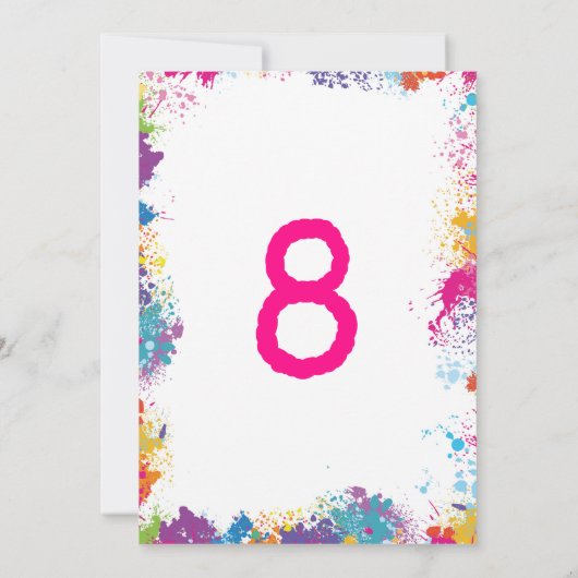 Art Birthday Party Invitation Kaart (Achterkant)