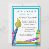Art Birthday Party Kaart (Voorkant)