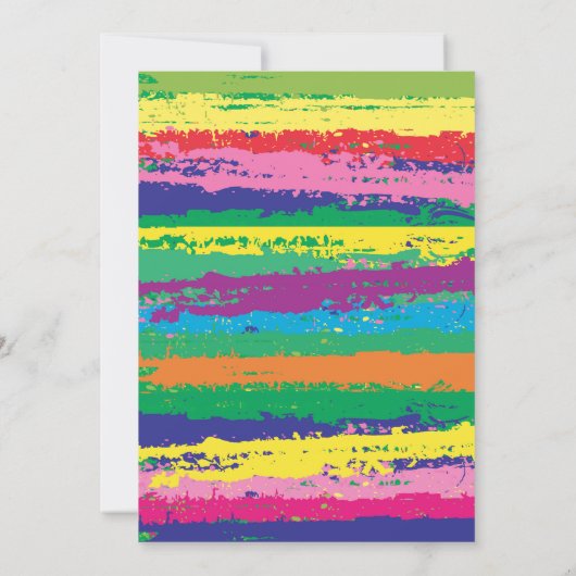 Art Birthday Party Kaart (Achterkant)