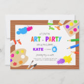 Art Birthday Party - Uitnodiging (Voorkant)