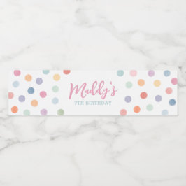 Art Birthday Party Waterfles Etiket