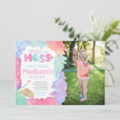 Art Birthday Uitnodiging (Staand voorkant)