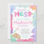 Art Birthday Uitnodiging (Voorkant)