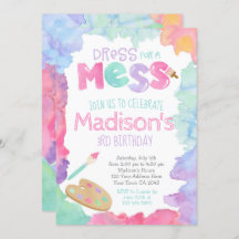 Art Birthday Uitnodiging