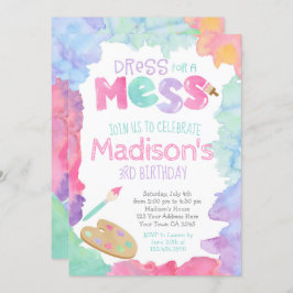 Art Birthday Uitnodiging