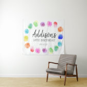 Art Birthday Welcome, Paint Birthday Tapestry Wandkleed (In Situ (horizontaal))