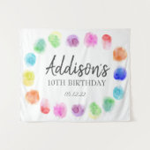 Art Birthday Welcome, Paint Birthday Tapestry Wandkleed (Voorkant (horizontaal))