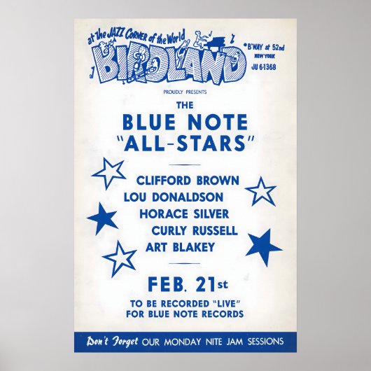 Art Blakey - Clifford Brown - Horace Silver - Jazz Poster (Voorkant)