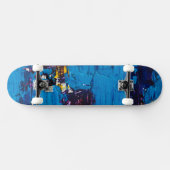 Art Blauw Koel Persoonlijk Skateboard (Horizontaal)