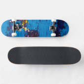 Art Blauw Koel Persoonlijk Skateboard (Horizontaal)