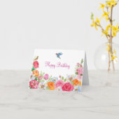 Art Bloemen Rozen verjaardag Kaart (Gele Bloem)