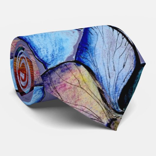 Art Blue Orchid Stropdas 2 (Opgerold)