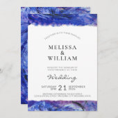 Art Blue Wedding Kaart (Voorkant / Achterkant)