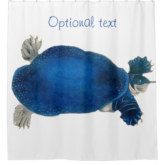  Art Blue Zee Turtle Douchegordijn (Voorkant)