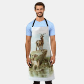 Art Boerderij Goats Schort (Gedragen)