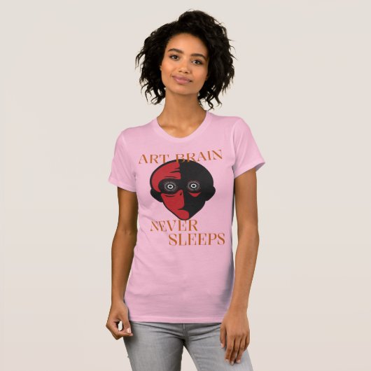Art Brain Slaapt Nooit Creatieve Hobby Chaos T-shirt (Voorkant volledig)