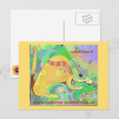 Art Briefkaart 1 - Katten zijn warm - Fun (Voorkant / Achterkant)