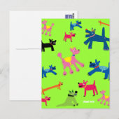 Art Briefkaart: Crazy Dogs Briefkaart (Voorkant / Achterkant)