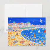 Art Briefkaart: Fun op het strand. Gyllyngvase str Briefkaart (Voorkant / Achterkant)