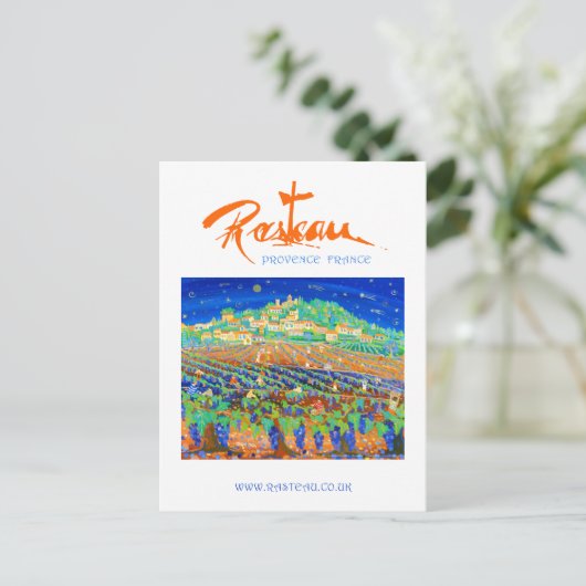 Art Briefkaart: Rasteau, een nacht van de afzuigst Briefkaart (Staand voorkant)