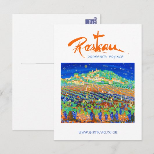 Art Briefkaart: Rasteau, een nacht van de afzuigst Briefkaart (Voorkant / Achterkant)