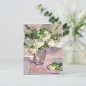 Art briefkaart "Spring Snowball" (Staand voorkant)