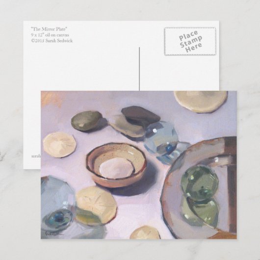 Art Briefkaart "The Mirror Bord" van Sarah Sedwick (Voorkant / Achterkant)