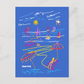 Art Briefkaart: Zomzomerkaart met gyllyngvase Briefkaart