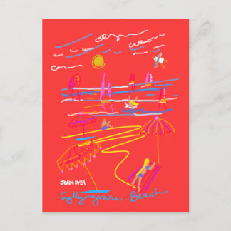 Art Briefkaart: Zomzomerkaart met gyllyngvase Briefkaart