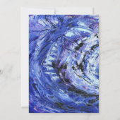 Art Bruiloft Zwart Blauw Save The Date (Achterkant)