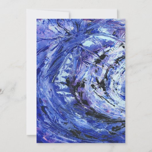 Art Bruiloft Zwart Blauw Save The Date (Achterkant)