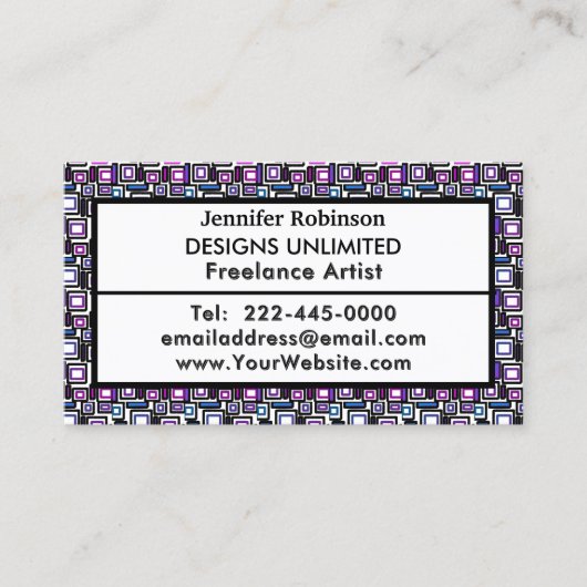 Art Business QR Code Logo ELK BEDRIJF Visitekaartje (Voorkant)