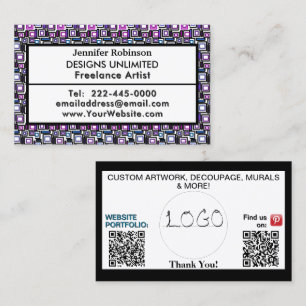 Art Business QR Code Logo ELK BEDRIJF Visitekaartje