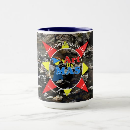 Art By MAS logo - merch en gear Mok (Midden)